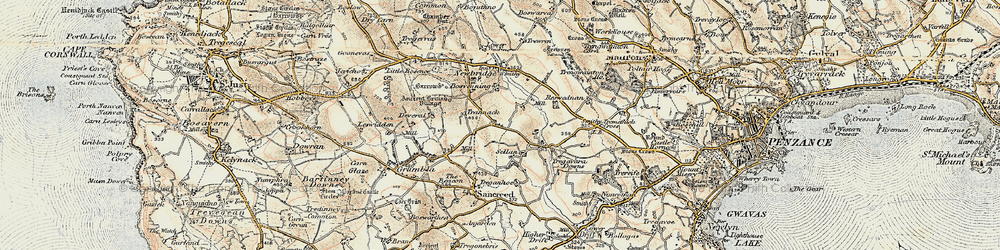 Old map of Sellan in 1900
