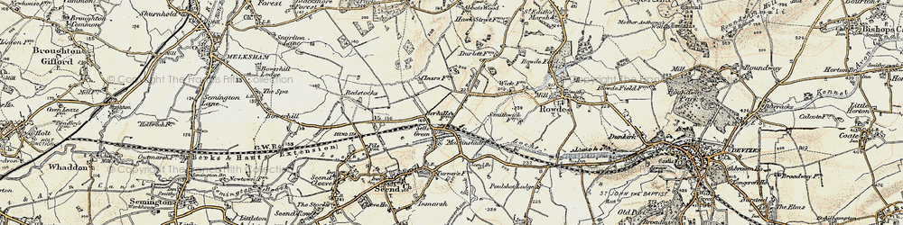 Old map of Sells Green in 1898-1899