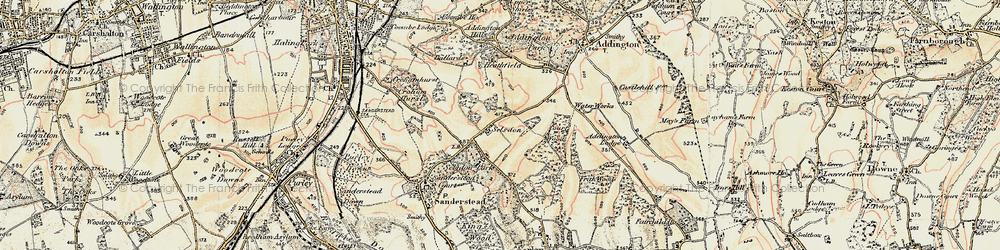 Old map of Selsdon in 1897-1902