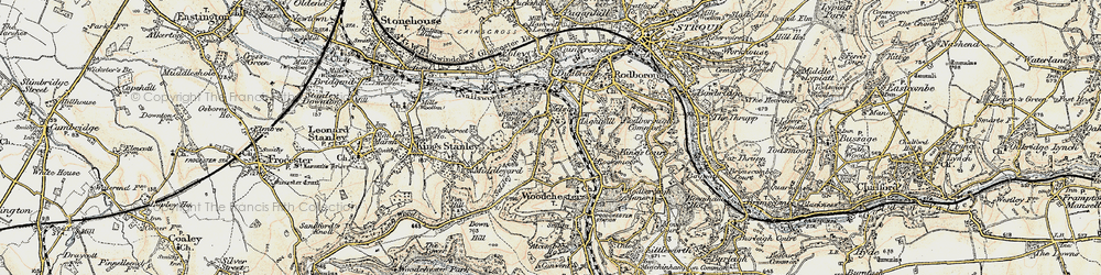 Old map of Selsley in 1898-1900