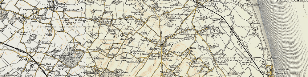 Old map of Selson in 1898-1899