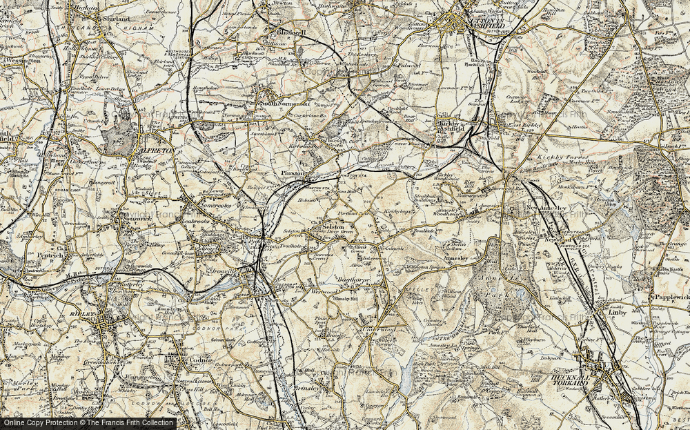 Old Map of Selston, 1902 in 1902