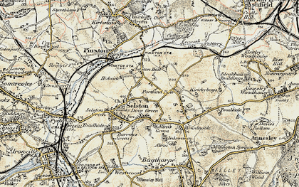 Old map of Selston in 1902