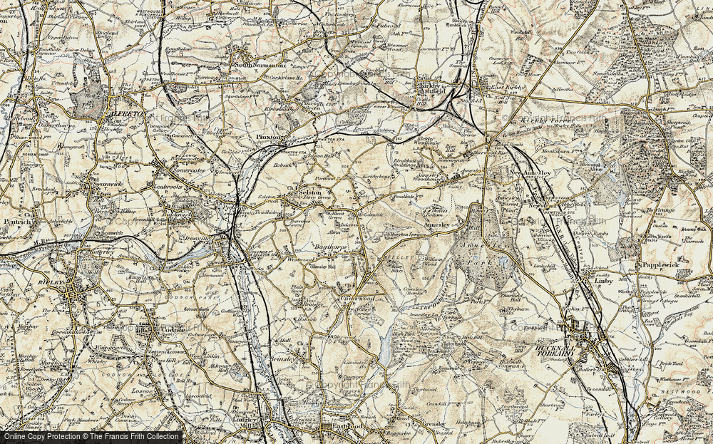 Old Map of Selston Common, 1902 in 1902