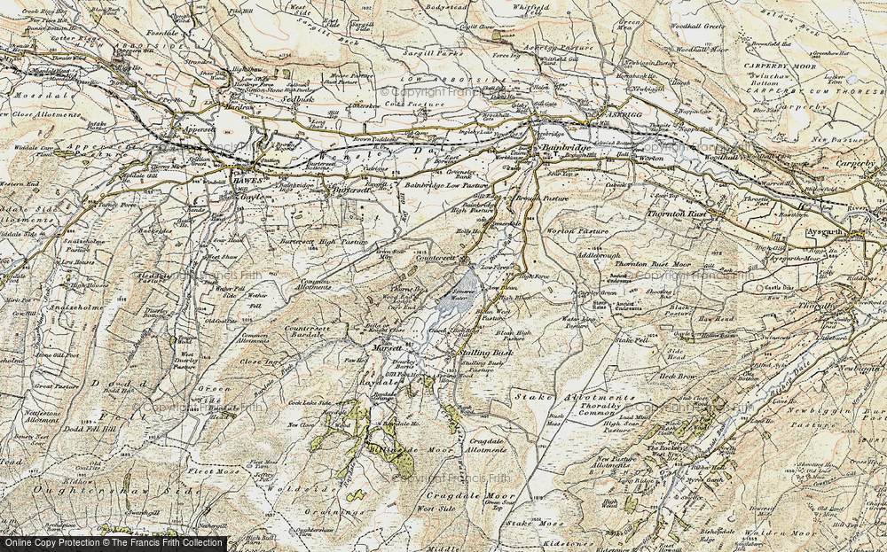 Old Map of Semer Water, 1903-1904 in 1903-1904