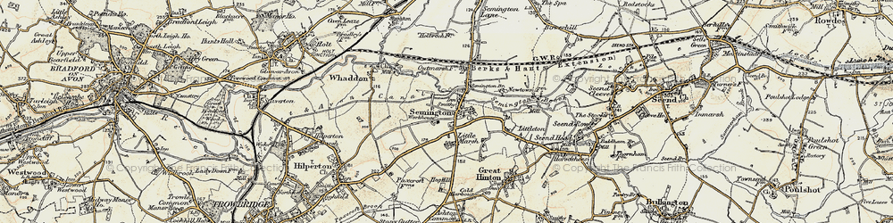 Old map of Semington in 1898-1899