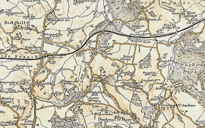 Old map of Gutch Common in 1897-1899