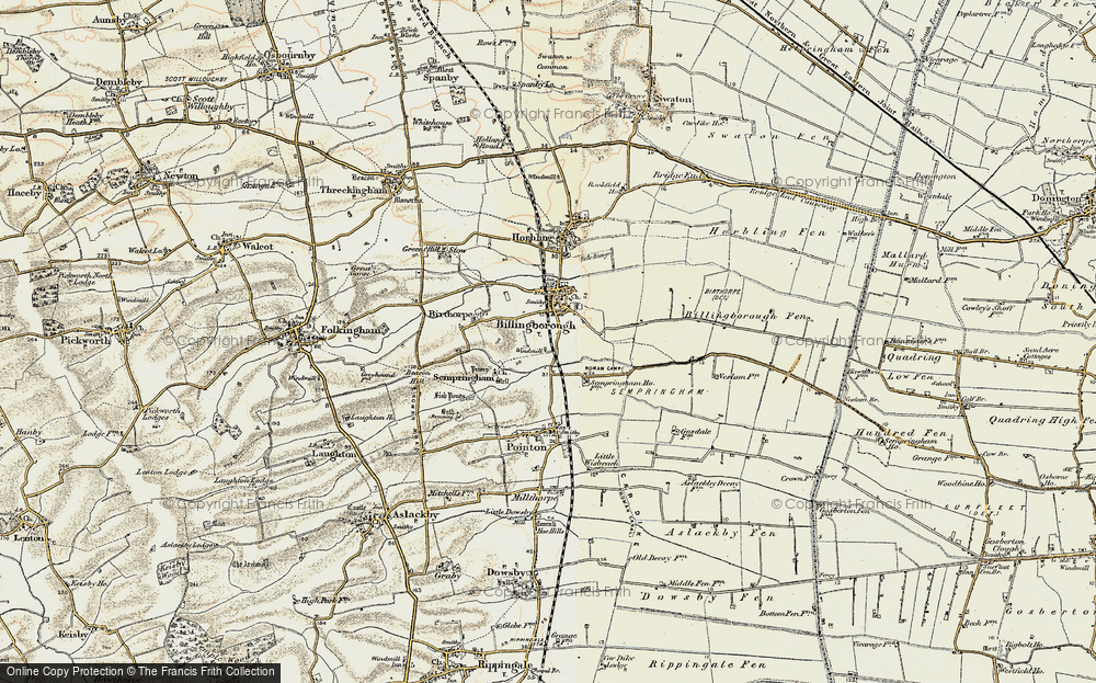 Old Map of Sempringham, 1902-1903 in 1902-1903