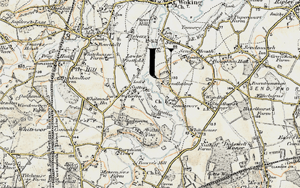 Old map of Send Grove in 1897-1909