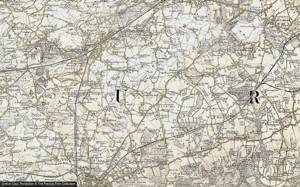 Old Map of Historic Map covering Boughton Hall in 1897-1909