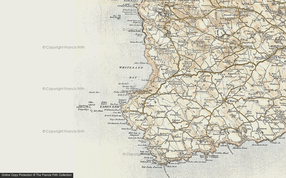 Old Map of Sennen Cove, 1900 in 1900