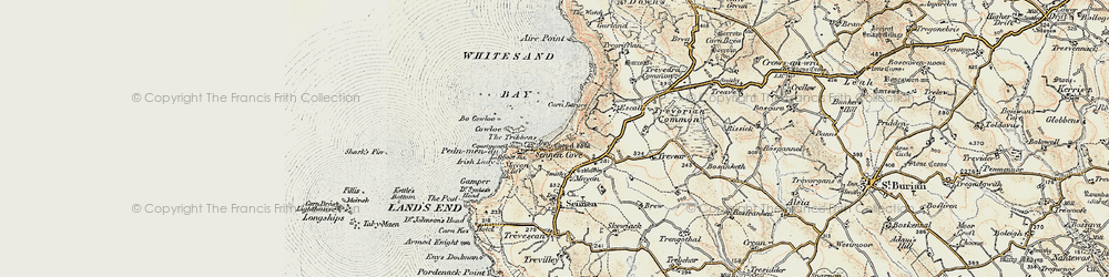 Old map of Tribbens, The in 1900