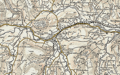 Old map of Sennybridge in 1900-1901