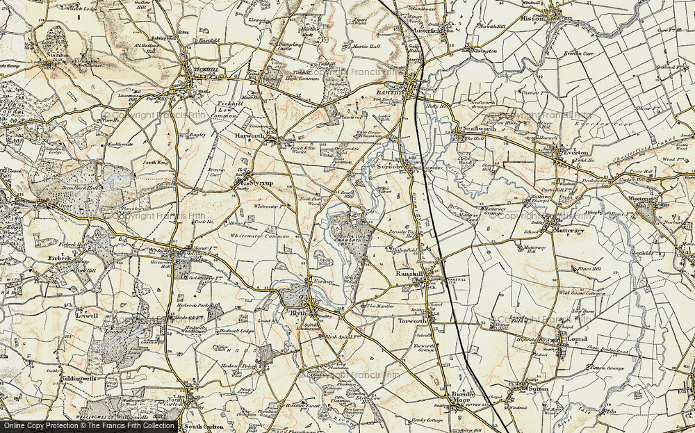 Old Map of Serlby, 1903 in 1903