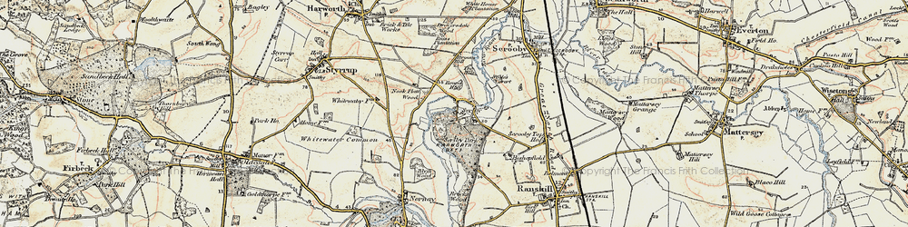 Old map of Serlby in 1903