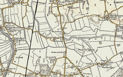 Old map of Setchey in 1901-1902