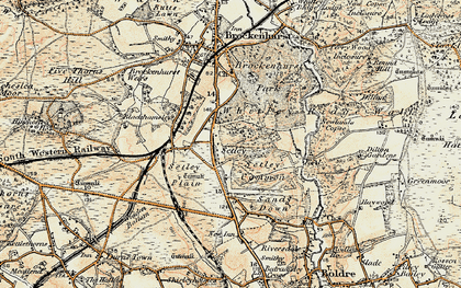 Old map of Setley in 1897-1909