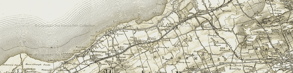 Old map of Seton Mains in 1903-1906