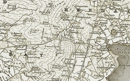 Old map of Black Knowe in 1911-1912