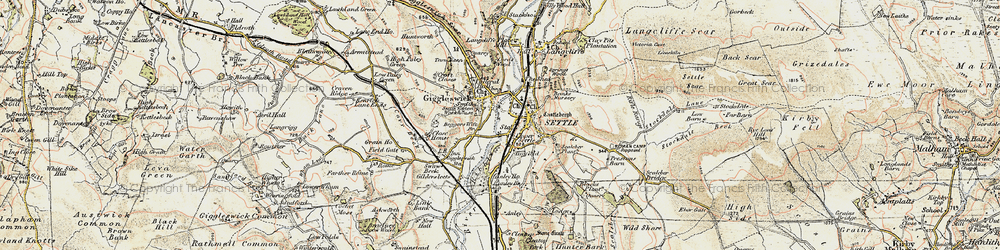 Old map of Settle in 1903-1904