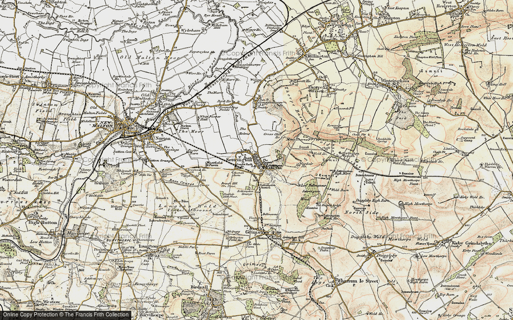 Old Map of Historic Map covering Brough Hill Plantn in 1903-1904