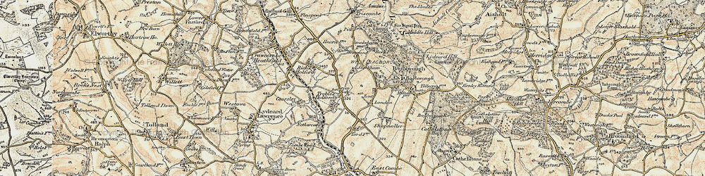 Old map of Seven Ash in 1898-1900