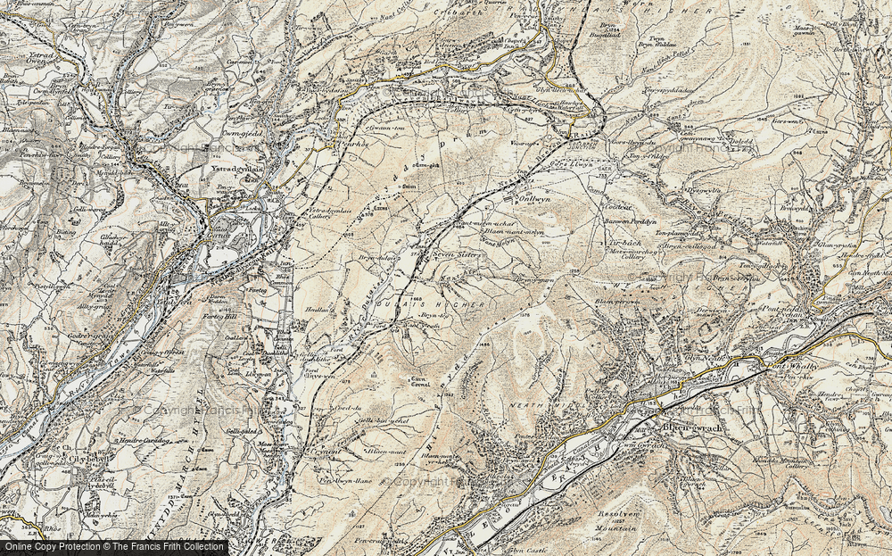 Old Map of Seven Sisters, 1900-1901 in 1900-1901