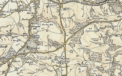 Old map of Seven Springs in 1898-1900