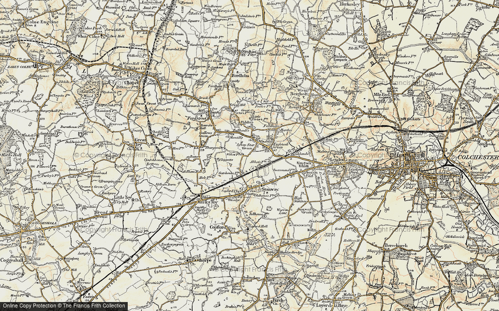 Old Map of Seven Star Green, 1898-1899 in 1898-1899