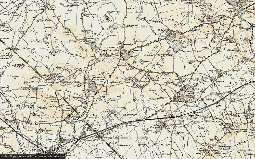 Old Map of Sevenhampton, 1898-1899 in 1898-1899