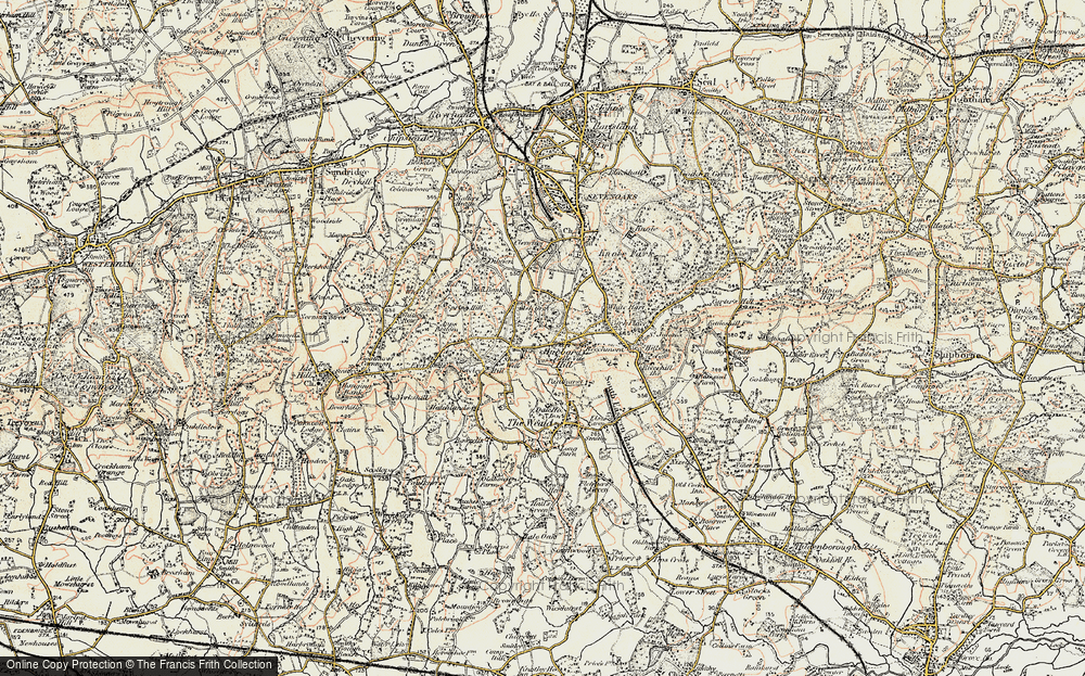 Old Map of Sevenoaks Common, 1897-1898 in 1897-1898