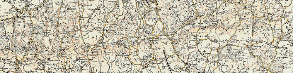 Old map of Sevenoaks Common in 1897-1898