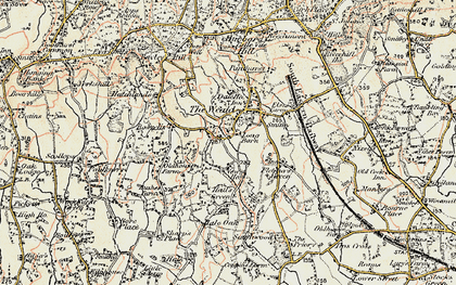 Old map of Sevenoaks Weald in 1897-1898