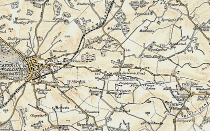 Old map of Sewards End in 1898-1901
