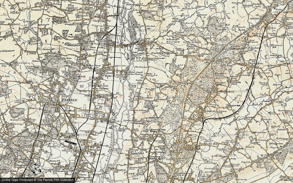 Old Map of Sewardstone, 1897-1898 in 1897-1898
