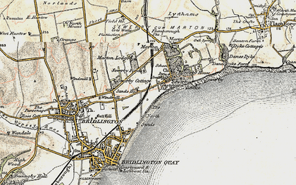 Old map of Sewerby in 1903-1904