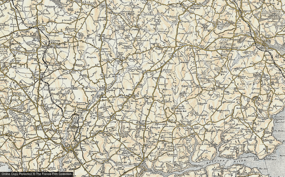 Old Map of Seworgan, 1900 in 1900