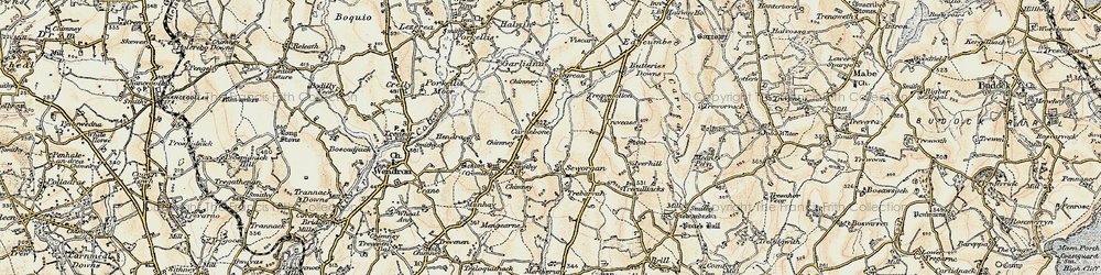 Old map of Seworgan in 1900
