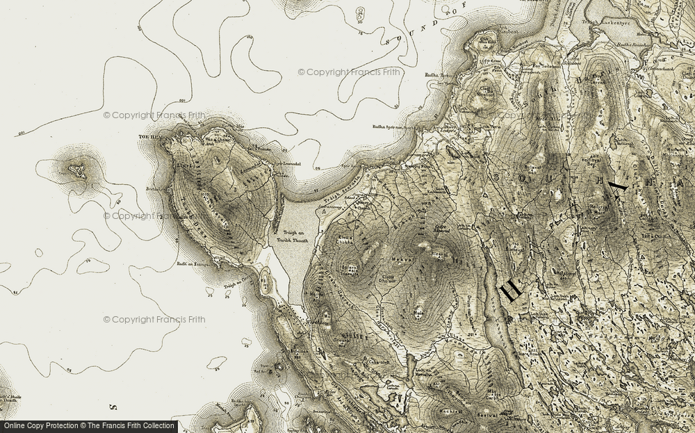 Old Map of Sgarasta Bheag, 1908-1911 in 1908-1911