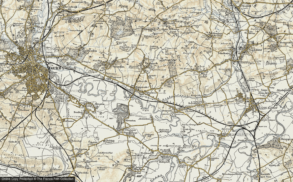 Old Map of Shacklecross, 1902-1903 in 1902-1903