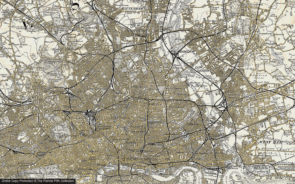 Old Map of Shacklewell, 1897-1902 in 1897-1902