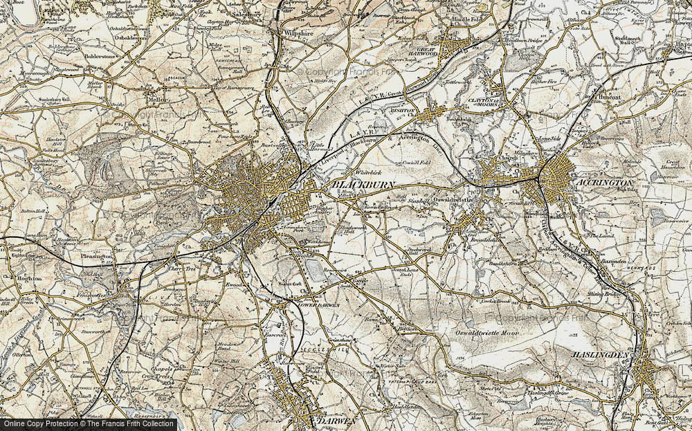 Old Map of Shadsworth, 1903 in 1903