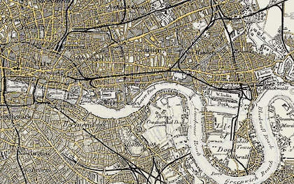 Old map of Shadwell in 1897-1902