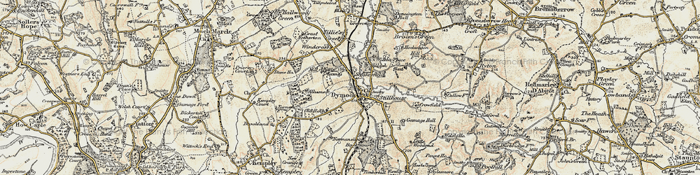 Old map of Shakesfield in 1899-1900