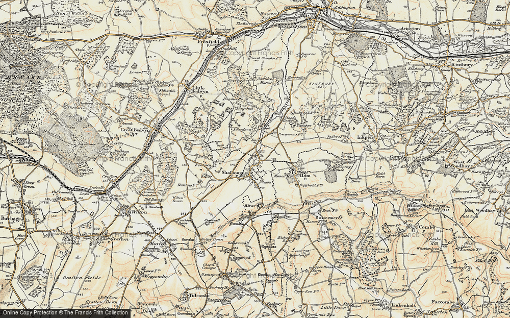 Old Map of Shalbourne, 1897-1900 in 1897-1900