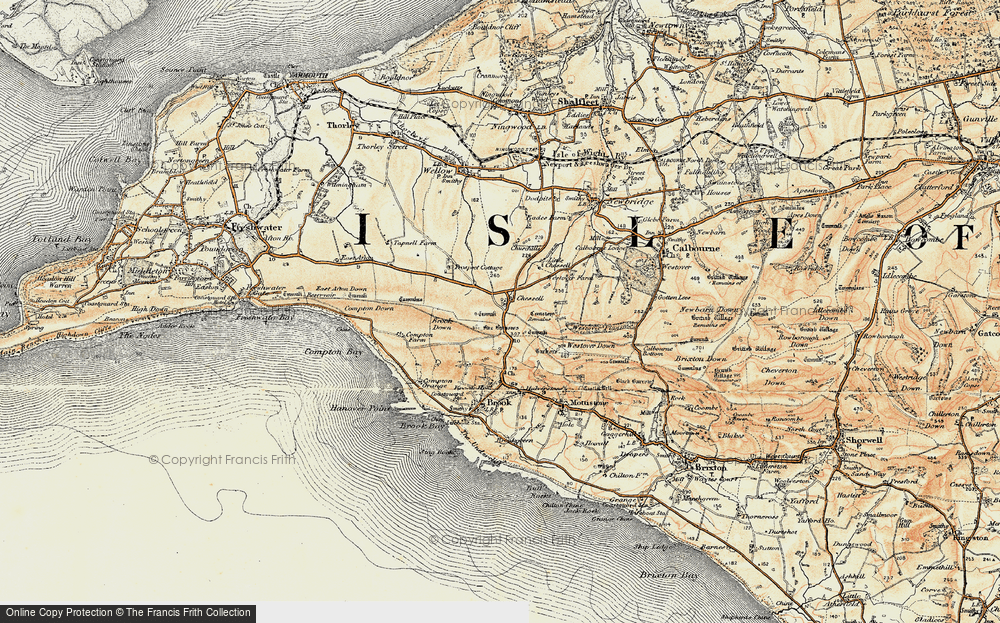 Old Map of Shalcombe, 1899-1909 in 1899-1909