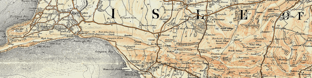 Old map of Shalcombe in 1899-1909