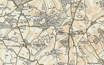 Old map of Shalden Green in 1897-1900