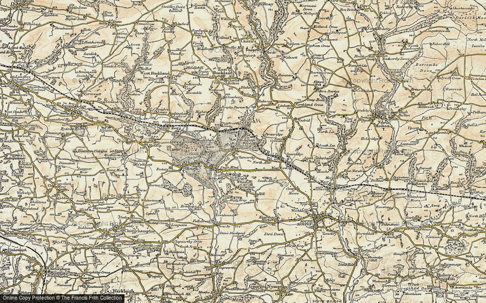 Old Map of Historic Map covering Bremridge Wood in 1900