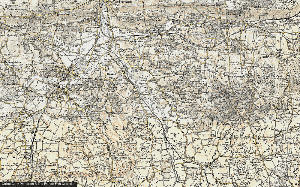 Old Map of Shamley Green, 1897-1909 in 1897-1909